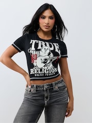 True Religion Black Crystal Buddha Anniversary T-Shirt - Image 5 of 5