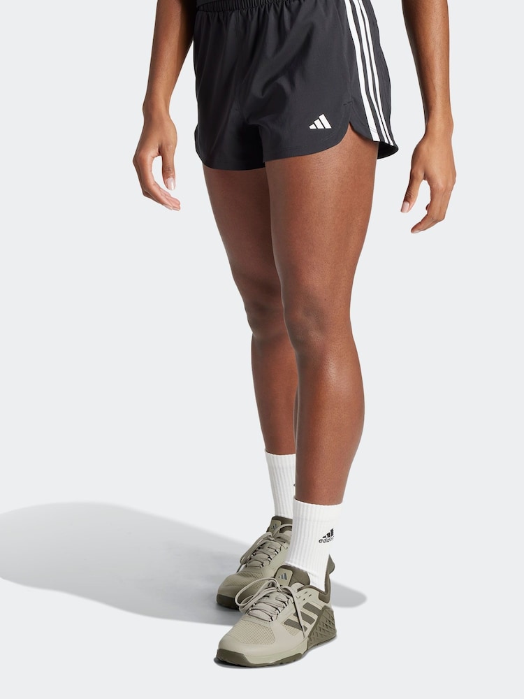 adidas Black Pacer Woven Shorts - Image 3 of 6