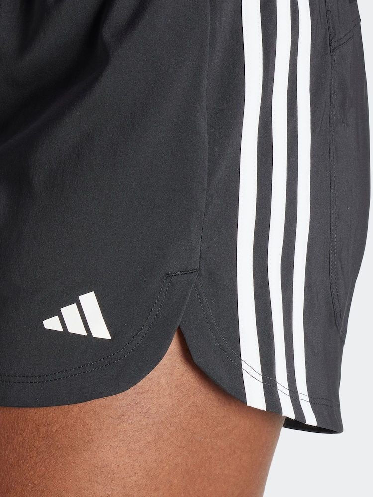 adidas Black Pacer Woven Shorts - Image 5 of 6