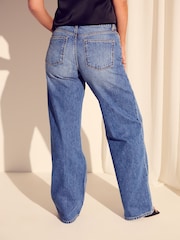 Myleene Klass Blue Denim 100% Cotton Wide Leg Jeans - Image 3 of 6