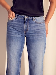 Myleene Klass Blue Denim 100% Cotton Wide Leg Jeans - Image 4 of 6