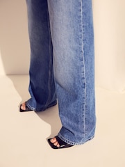Myleene Klass Blue Denim 100% Cotton Wide Leg Jeans - Image 6 of 6