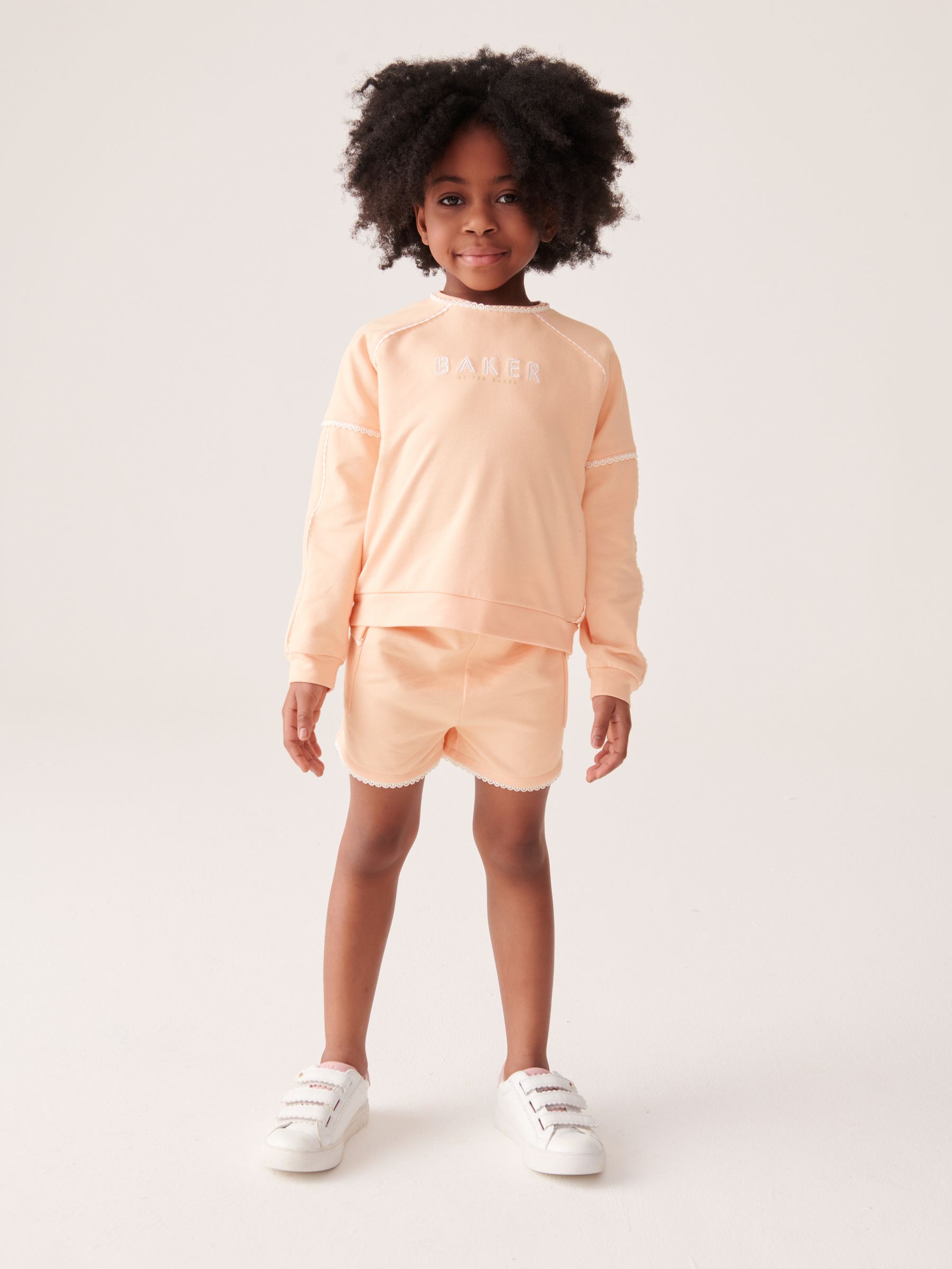 Buy Baker by Ted Baker Apricot Picot Sweater And Shorts Set from Next Luxembourg