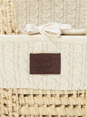The Little Green Sheep Natural Knitted Moses Basket and Mattress - Image 3 of 5