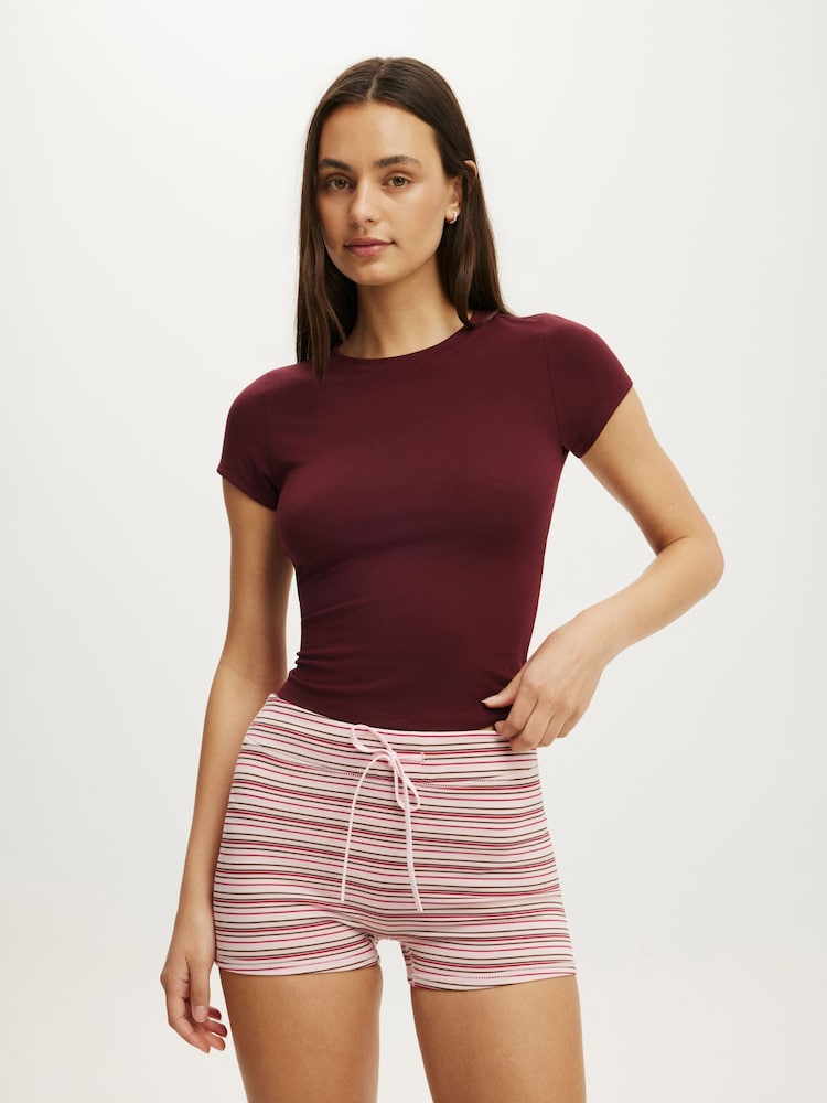 Cotton On Brown Ultra Soft Fitted T-Shirt - Image 1 of 3 Cotton On Brown Ultra Soft Fitted T-Shirt - Image 1 of 3