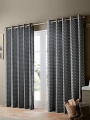 Emily Bond Indigo Blue Jaipur Made to Measure 100% Cotton Curtains - Image 2 of 9