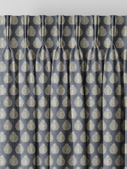 Emily Bond Indigo Blue Jaipur Made to Measure 100% Cotton Curtains - Image 5 of 9