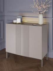 Frank Olsen Grey Iona 2 Door Tall Sideboard with SMART Features - Image 1 of 7