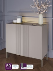 Frank Olsen Grey Iona 2 Door Tall Sideboard with SMART Features - Image 3 of 7
