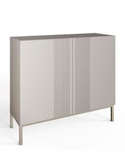 Frank Olsen Grey Iona 2 Door Tall Sideboard with SMART Features - Image 4 of 7