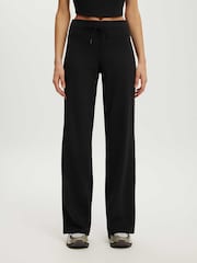 Қара - Cotton On Ultra Soft Tie Front Wide Leg Leggings - 6суретінің 3 суреті
