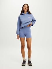 Blå - Cotton On Plysch Premium Grafisk Raglanhuvtröja - Bild 4 av 5