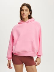 Rozā - Cotton On Plush Premium Graphic Raglan kapučjakas - Attēls 1 no 5