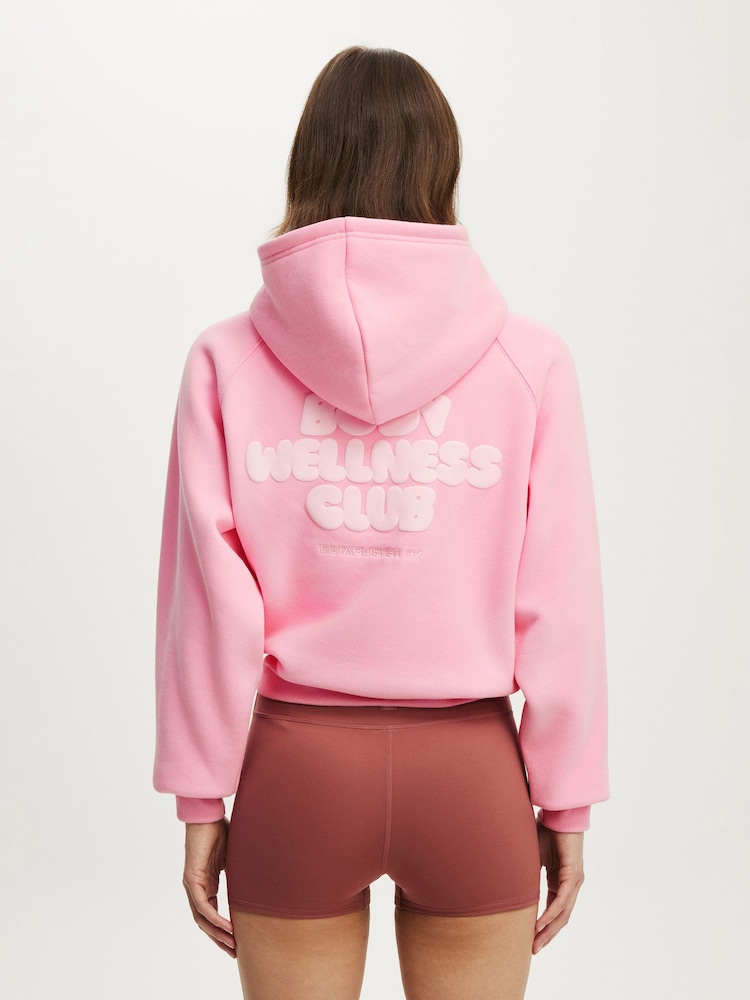 Rozā - Cotton On Plush Premium Graphic Raglan kapučjakas - Attēls 2 no 5
