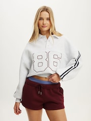 Серый - Cotton On Plush Oversized Rugby Sweatshirt - Изображение 1 4