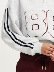 Серый - Cotton On Plush Oversized Rugby Sweatshirt - Изображение 3 4