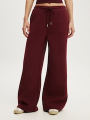 Қоңыр - Cotton On Plush Tie Waist Wide Leg Joggers - 4суретінің 3 суреті