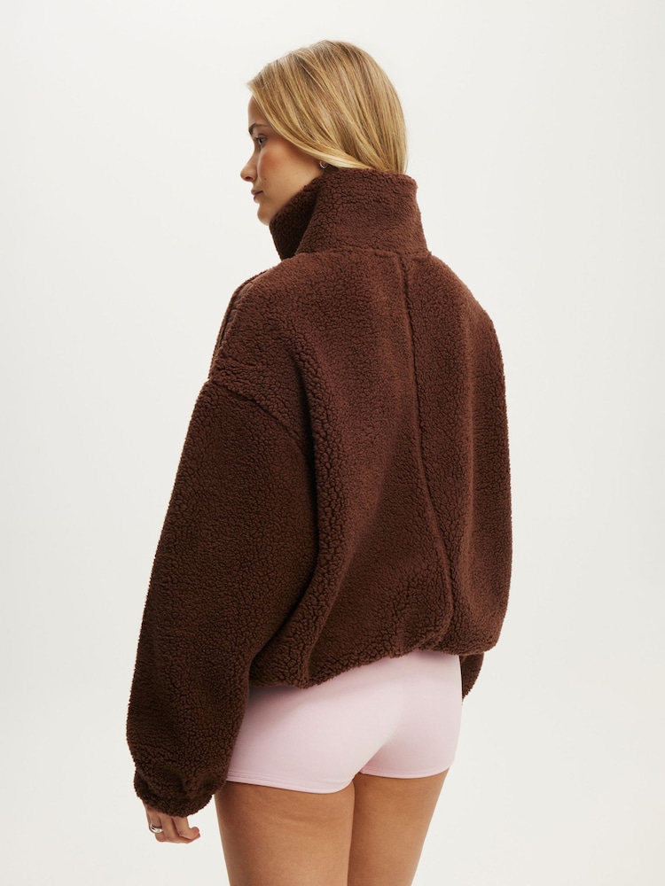 Cotton On Brown Trail Sherpa Jacket - Image 2 of 4 Cotton On Brown Trail Sherpa Jacket - Image 2 of 4