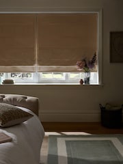 Natural Light Ready Made Blackout Cotton Roman Blinds - Image 3 of 6