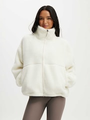 Cotton On White Trail Sherpa Jacket - Image 1 of 4