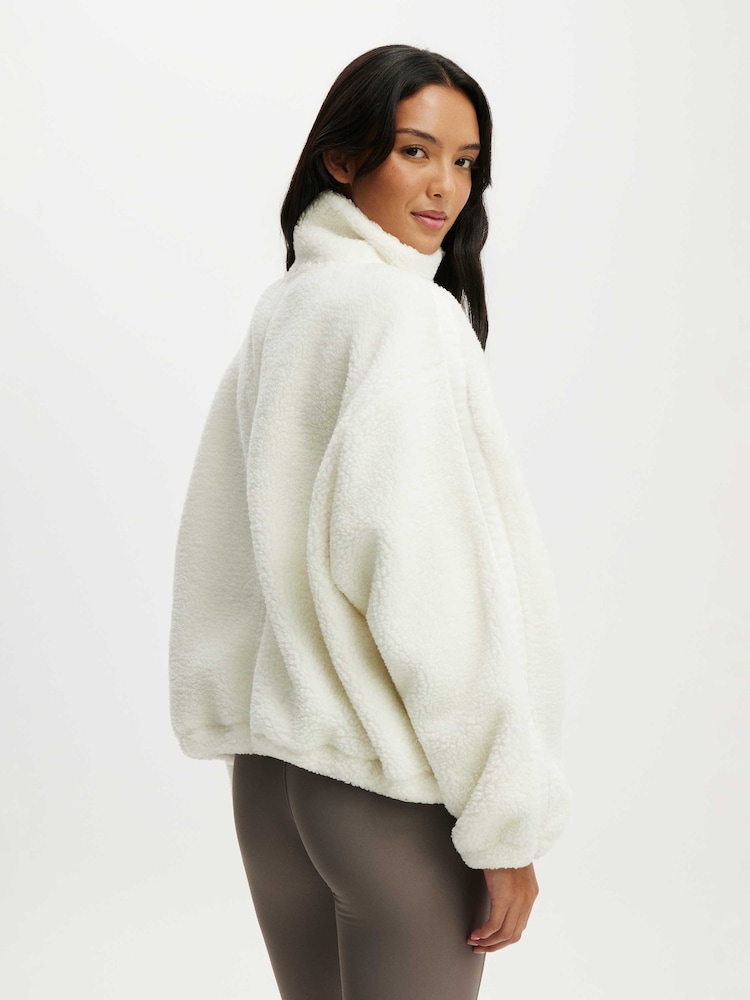 Cotton On White Trail Sherpa Jacket - Image 2 of 4