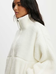 Cotton On White Trail Sherpa Jacket - Image 3 of 4