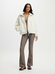 Cotton On White Trail Sherpa Jacket - Image 4 of 4