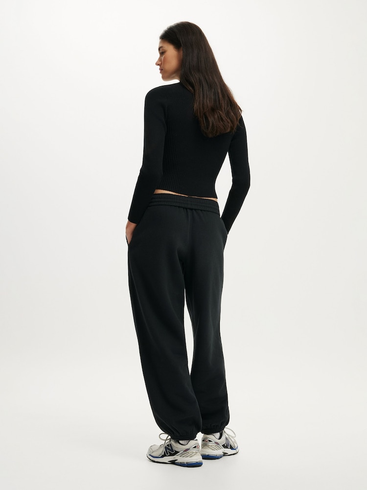 Negro - Pantalones de chándal de felpa estilo boyfriend de Cotton On - Imagen 2 de 5