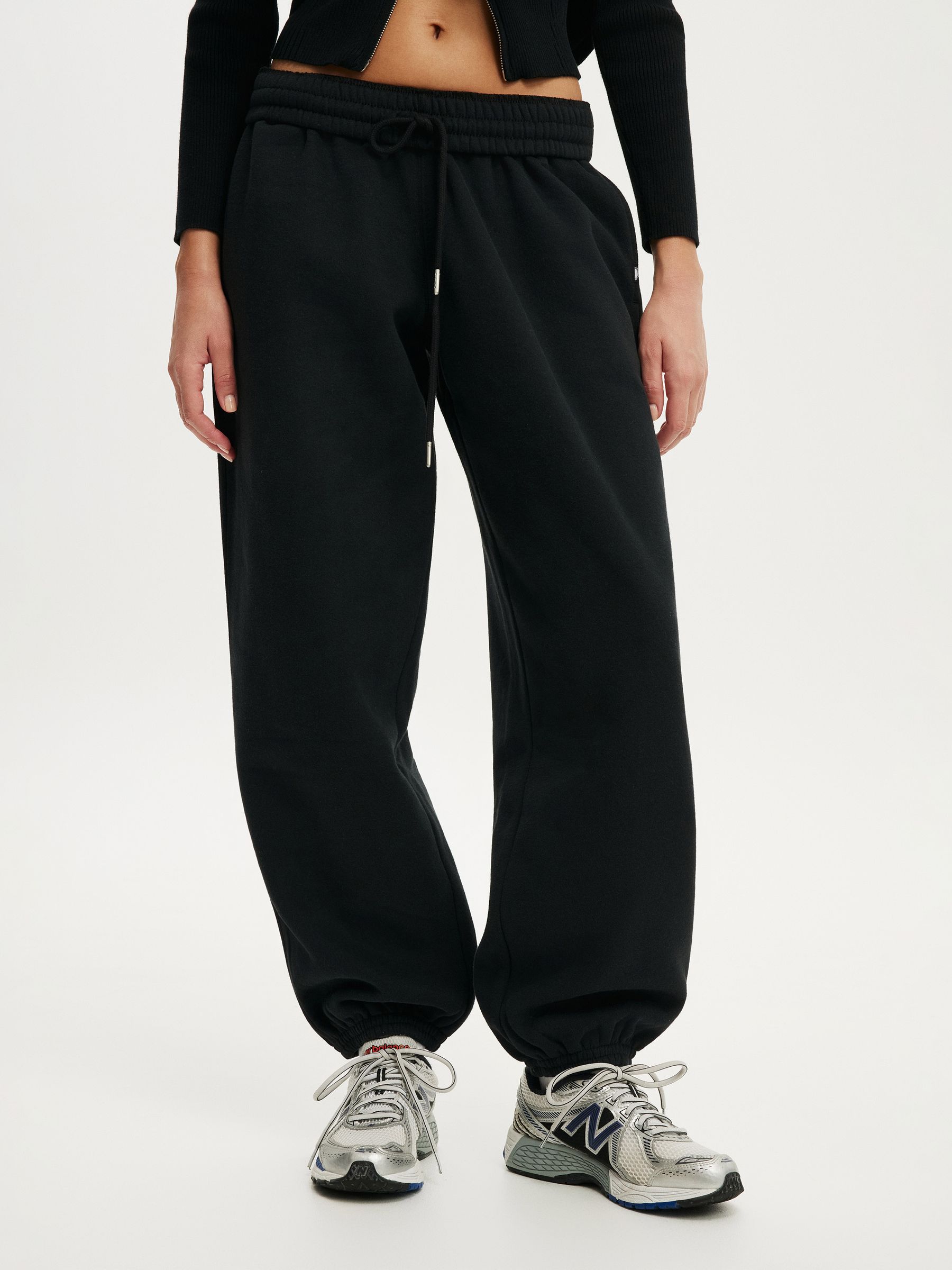 Buy Cotton On Black Plush Boyfriend Joggers from Next USA