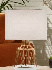 Village At Home White Macraron Table Lamp - Image 1 of 2