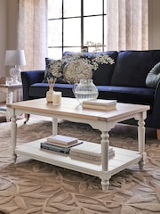Laura Ashley White Dorset Coffee Table - Image 2 of 6