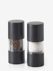 Set of 2 Matte Black Filled Salt and Pepper Grinders - Image 3 of 3