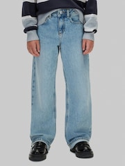 Azul - Calça jeans Calvin Klein de cintura alta e wide leg - Imagem 3 de 6