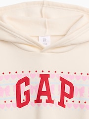 Gap Cream Fair Isle Relaxed Logo Hoodie (6mths-5yrs) - Image 3 of 3