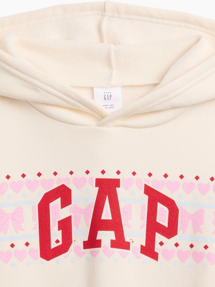Gap Cream Fair Isle Relaxed Logo Hoodie (6mths-5yrs) - Image 3 of 3