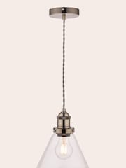 Laura Ashley Silver Isaac Pendant Ceiling Light - Image 2 of 4