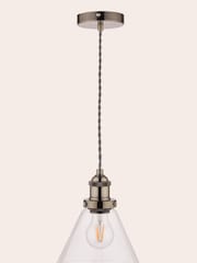 Laura Ashley Silver Isaac Pendant Ceiling Light - Image 3 of 4