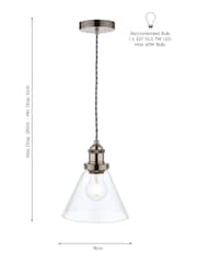 Laura Ashley Silver Isaac Pendant Ceiling Light - Image 4 of 4