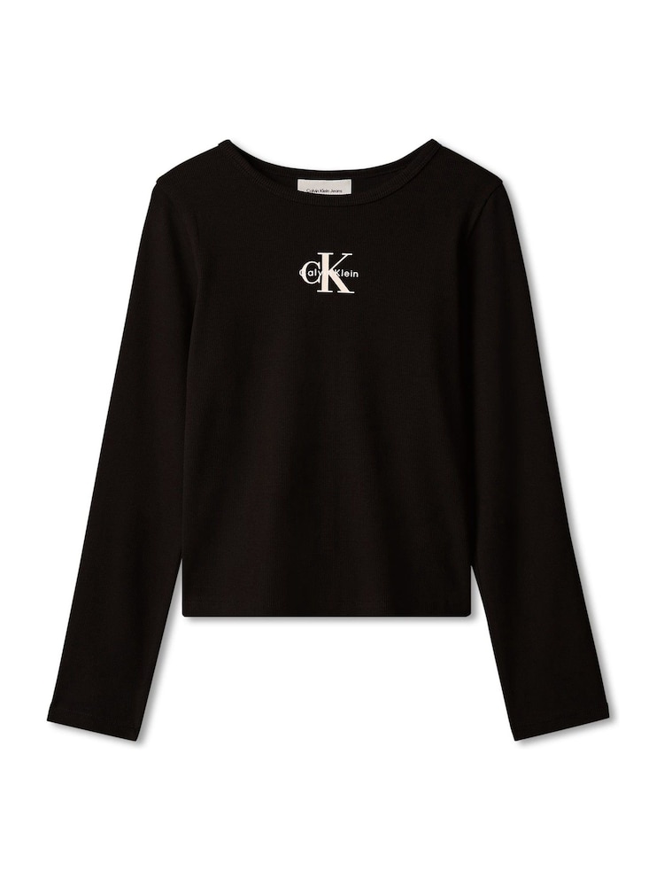 PVH Nero - Calvin Klein Long Sleeve Logo T-Shirt - Immagine 5 di 5 PVH Nero - Calvin Klein Long Sleeve Logo T-Shirt - Immagine 5 di 5