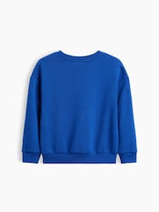 Gap Blue Relaxed Christmas Logo Sweatshirt (6mths-5yrs) - Image 2 of 2