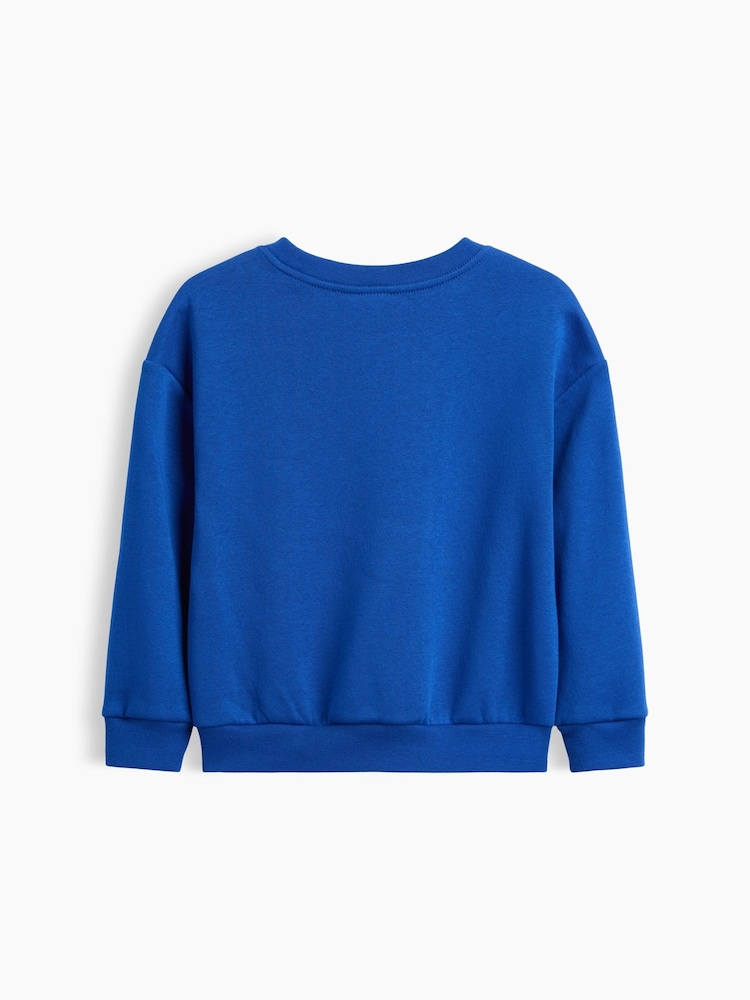 Gap Blue Relaxed Christmas Logo Sweatshirt (6mths-5yrs) - Image 2 of 2 Gap Blue Relaxed Christmas Logo Sweatshirt (6mths-5yrs) - Image 2 of 2