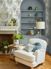 Laura Ashley Duck Egg Wisteria Garden 10M Wallpaper - Image 1 of 4