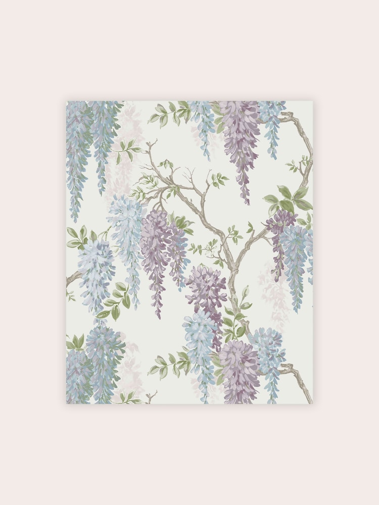 Laura Ashley Duck Egg Wisteria Garden 10M Wallpaper - Image 2 of 4