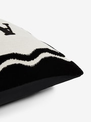 Monochrome 40 x 59cm Adore The Chaos Flock Cushion - Image 2 of 5