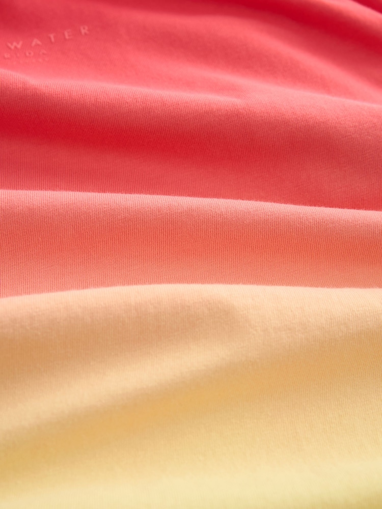 Yellow/Orange 100% Cotton Dip Dye T-Shirt - Image 6 of 6
