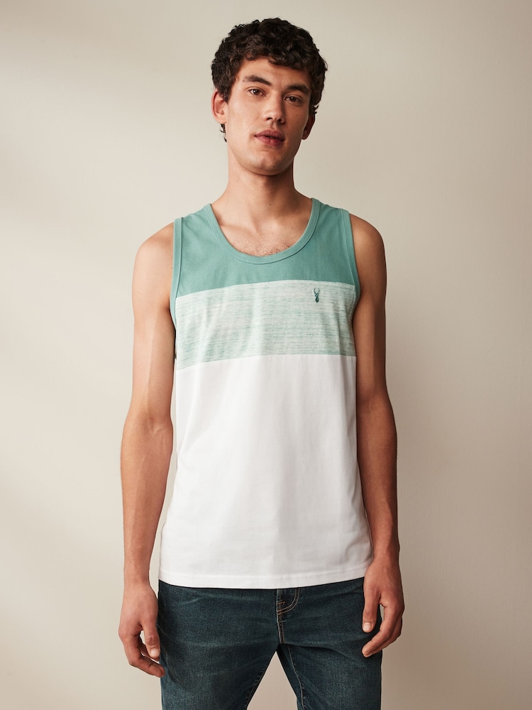 Green 100% Cotton Block Vest - Image 1 of 6