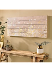 Art For The Home Natural Metallic Wood Meadow Wall Art - Image 1 of 2