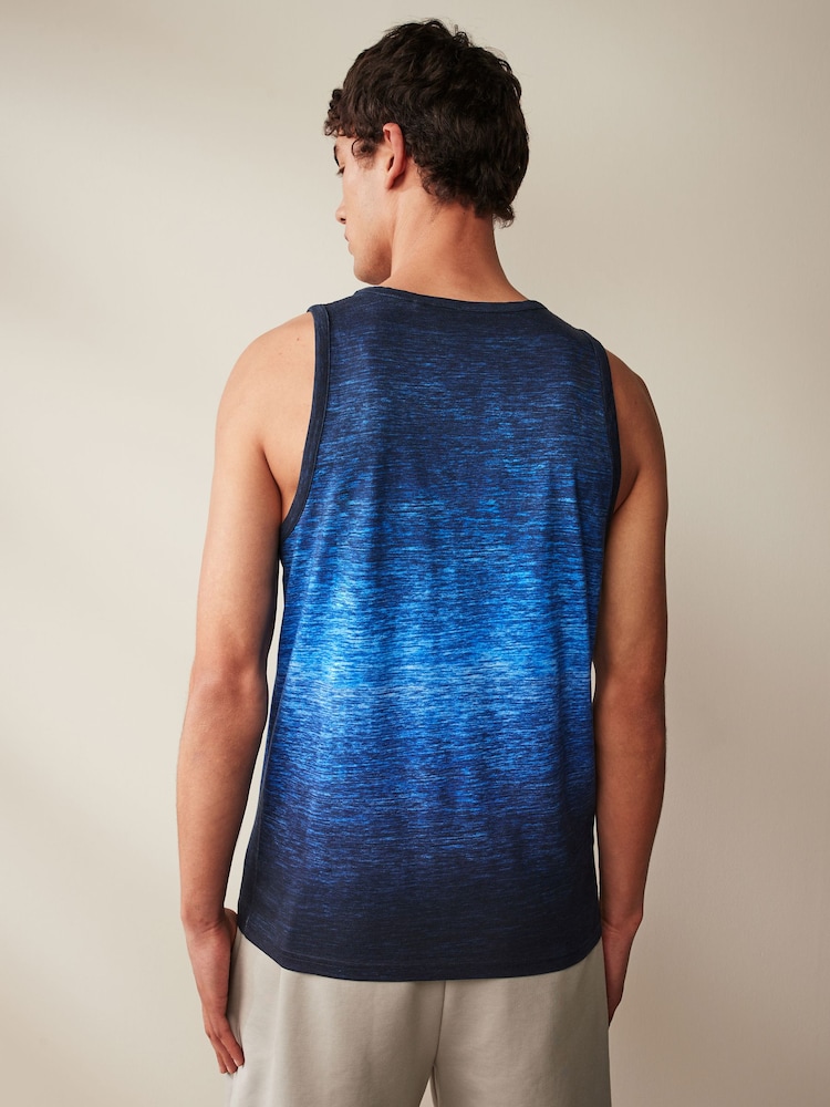 Navy Blue Dip Dye 100% Cotton Vest - Image 2 of 7