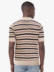 Luke 1977 Cream Maughold  Knitted Polo Shirt - Image 2 of 5