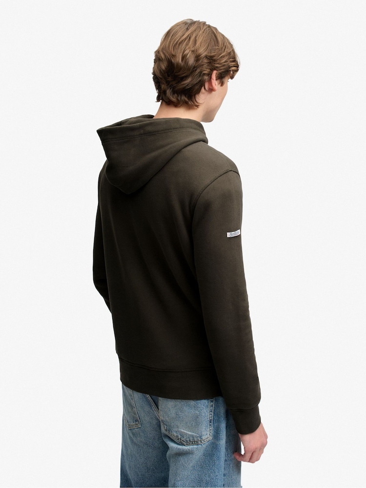 Superdry Black Vintage Script Hoodie - Image 2 of 7 Superdry Black Vintage Script Hoodie - Image 2 of 7